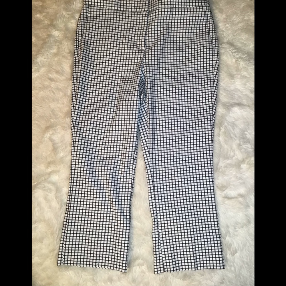 Rachel Zoe plaid stretchy crop pants